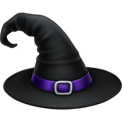 black witch hat emoji