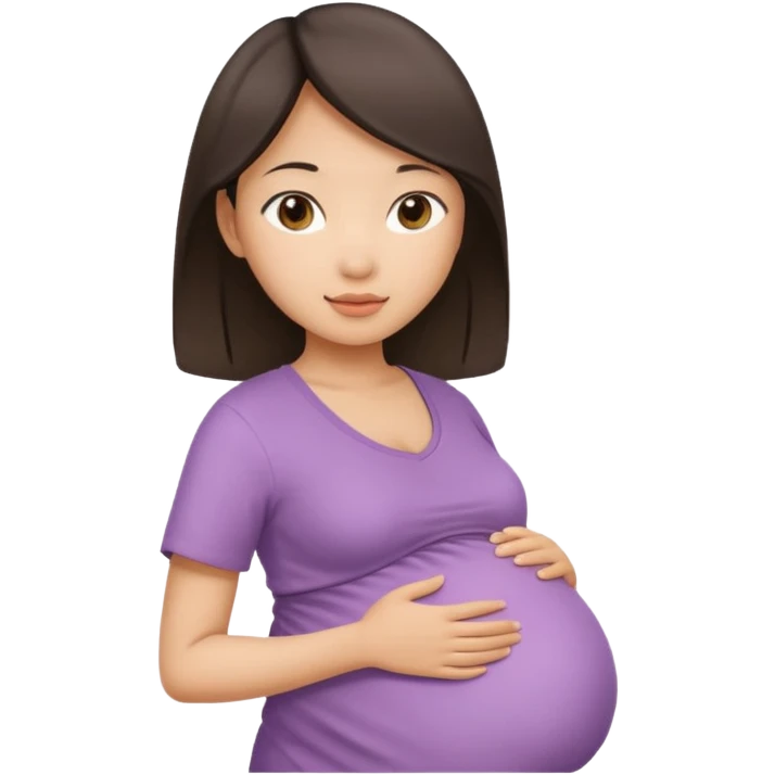 Newly pregnant Asian girl  emoji