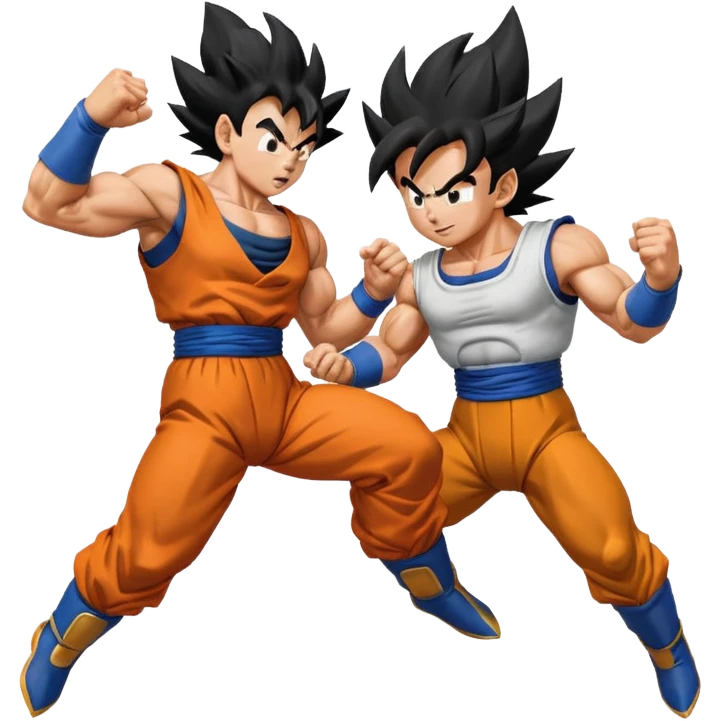 Goku flying fast Crashes Vegeta  emoji