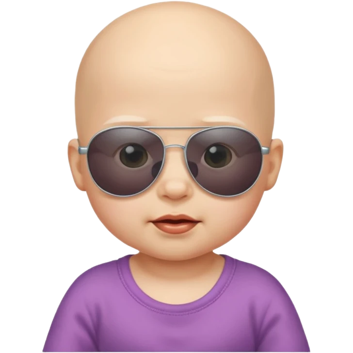 bald baby with sunglasses emoji