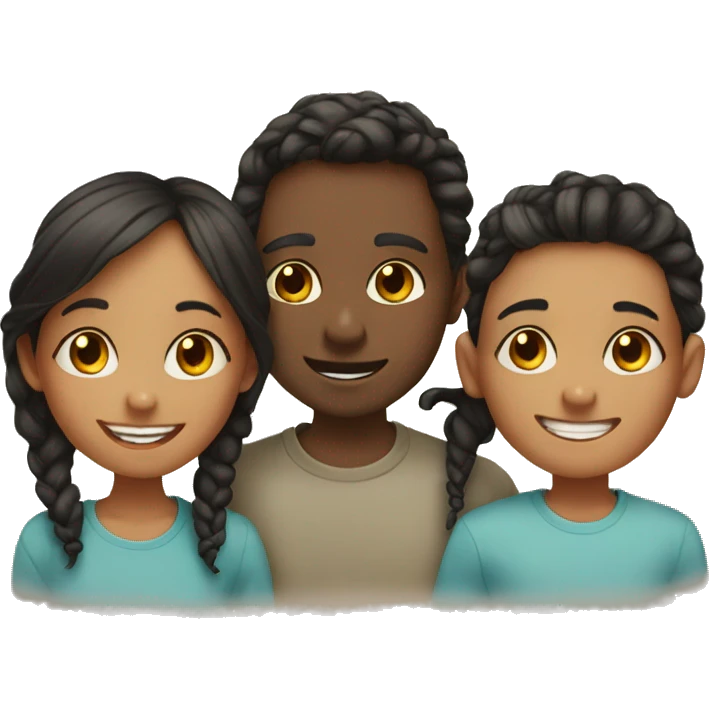 3 Sister & 3 brothers smiling emoji