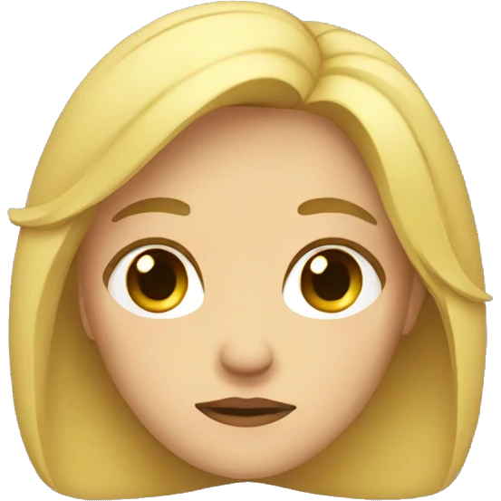 Una mujer rubia triste  emoji