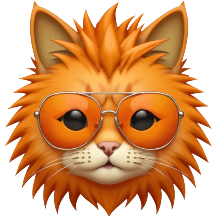Cat with sunglasses and spiked hair emoji