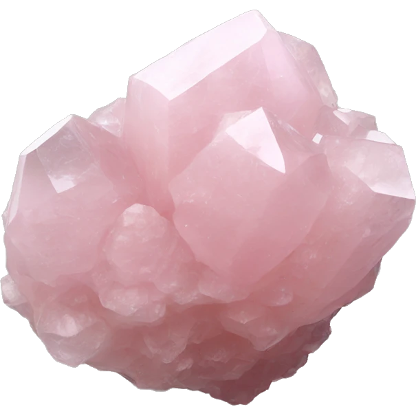 Rose quartz crystal cluster  emoji