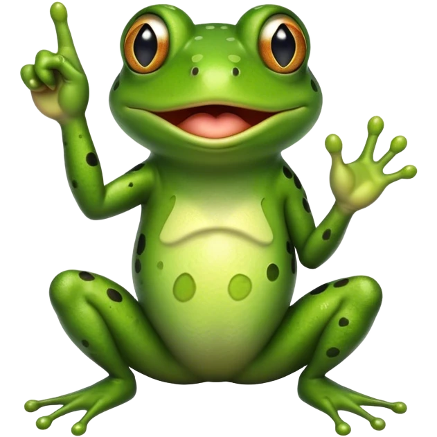 frog with finger up emoji