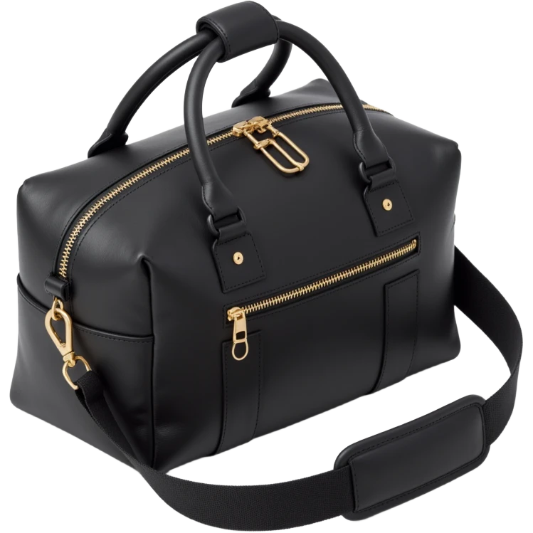 luxe black duffel bag emoji