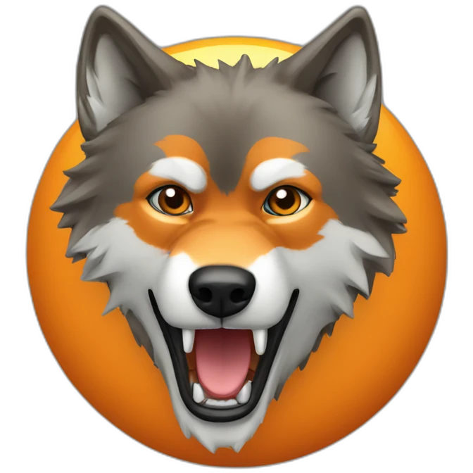Wolf orange emoji
