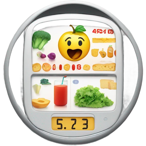 📊 Calorie Tracker – A digital screen showing calorie count. emoji