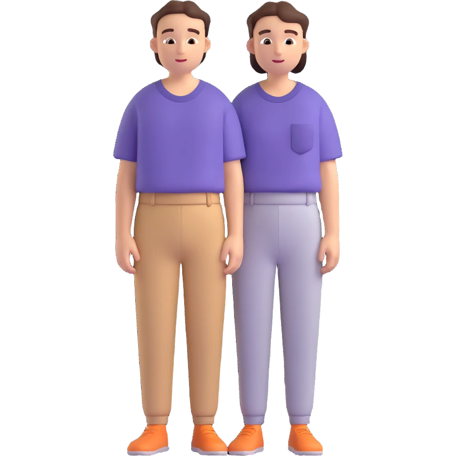 loose-fitting shirt and pants relaxed vibe emoji