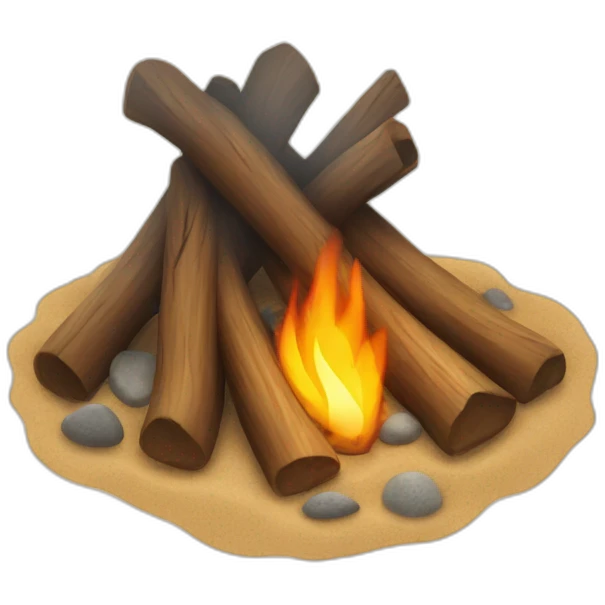 campfire on beach emoji