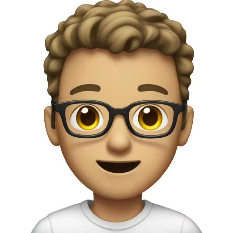 boy with glasses on the toilet  emoji