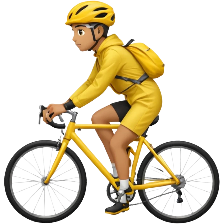 Cyclist in raincoat emoji