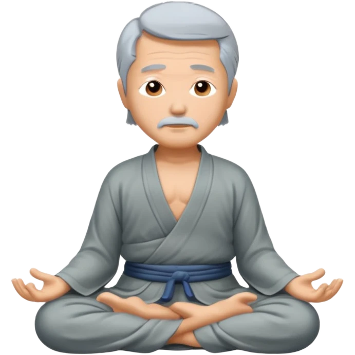 Chinese old master is meditation  emoji