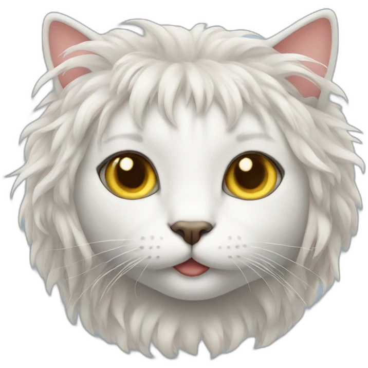 Cat in wig emoji