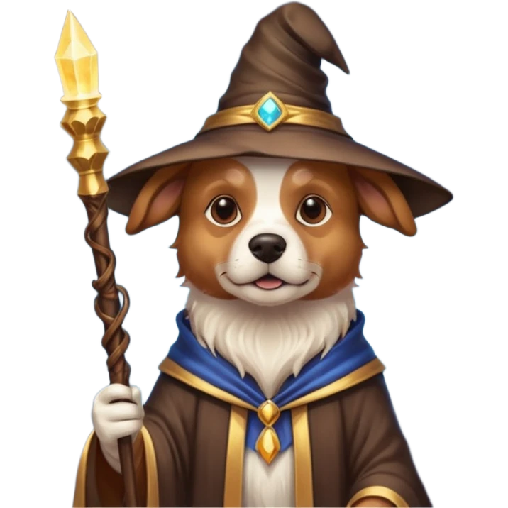 Dog wizard emoji