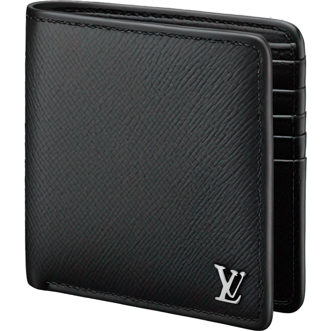 black louis vuitton men’s wallet with grey  emoji
