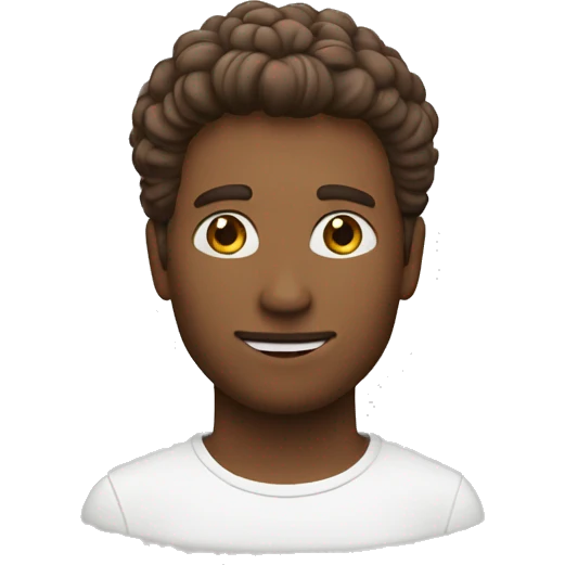 Homme blanc, qui a une fleur dans les cheveux brun emoji