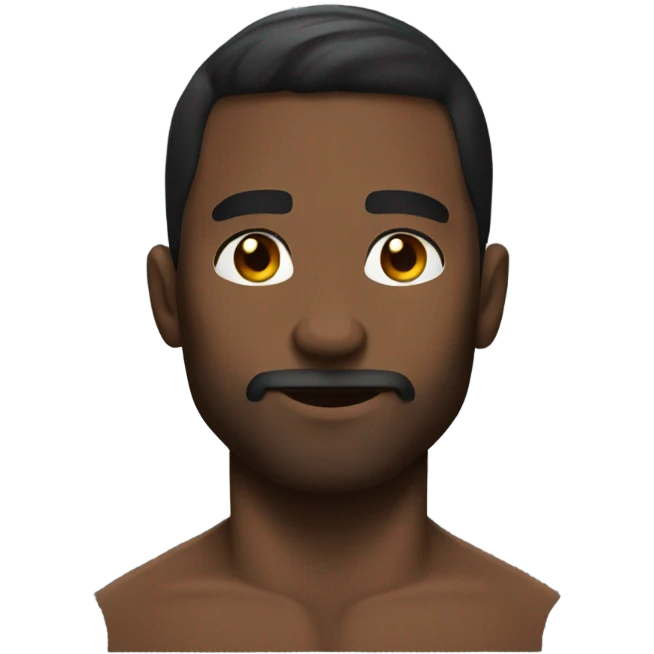 A very buff balck man emoji
