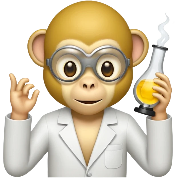 scienist and scienist item with yellow monkey emoji