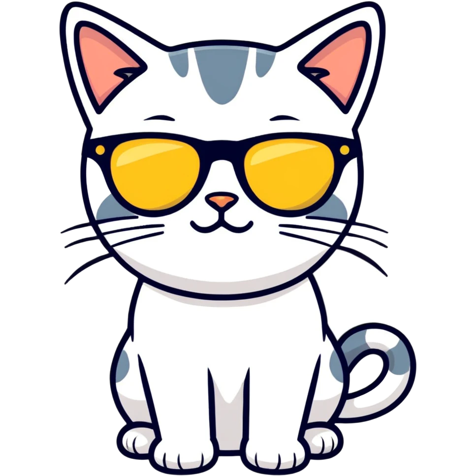 Cat with sunglasses emoji