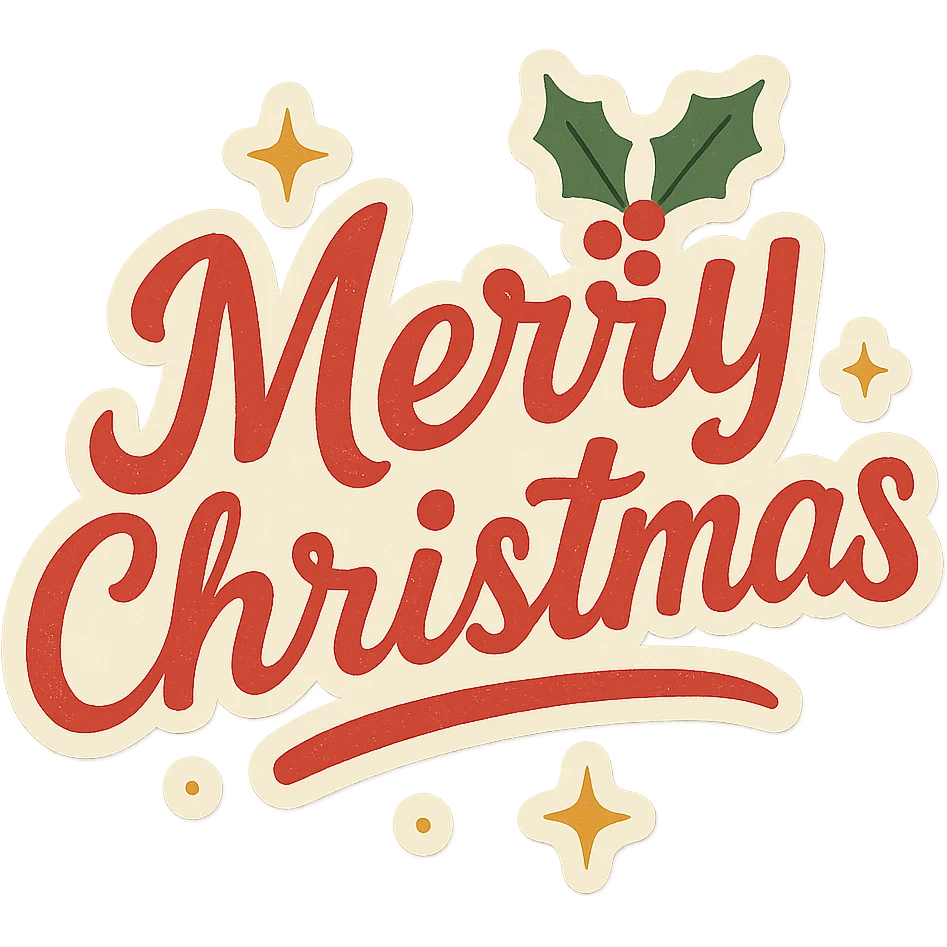 Merry christmas sticker, remove background emoji