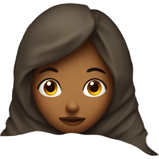 Girl covered with blanket in bed emoji