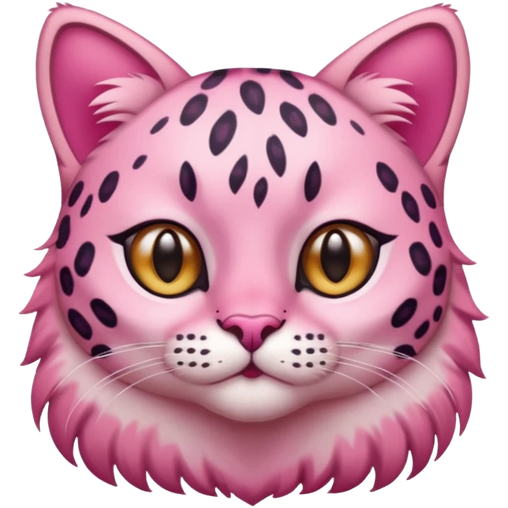 pink leopard cat emoji