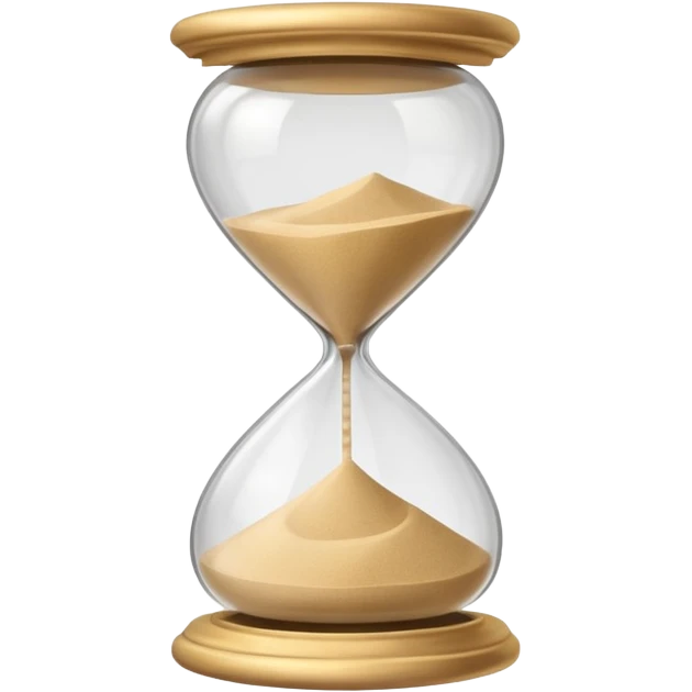 simple minimalist sand-clock only the glass and the sand emoji