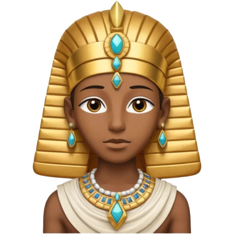 Pharaoh: Bandaged body with golden headdress and jeweled amulet.
 emoji