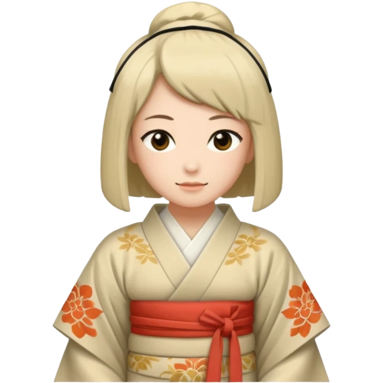 lesbian-scholar-in-the-heian-era wearing Beige emoji