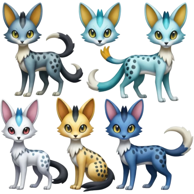 Meloetta-Trico-Silvally-Nargacuga-Sergal-Serval-Cresselia-Fakémon-creature-hybrid emoji