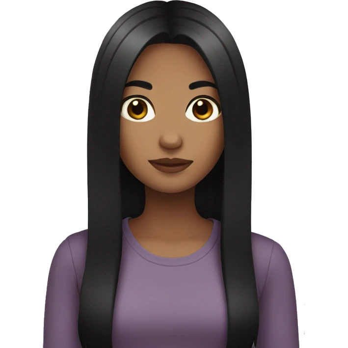 Girl with black hair emoji