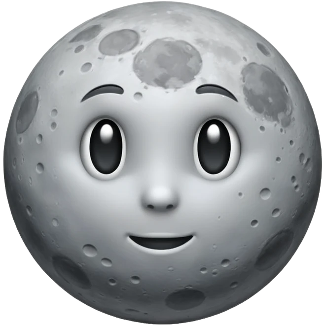 moon without eyes and mouth emoji