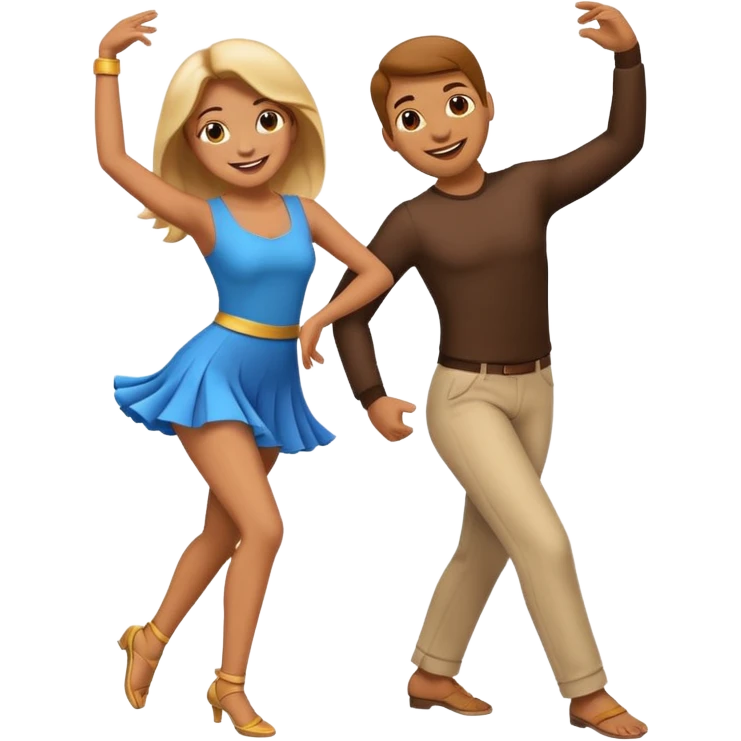 Emoji qui danse avec une meuf  emoji