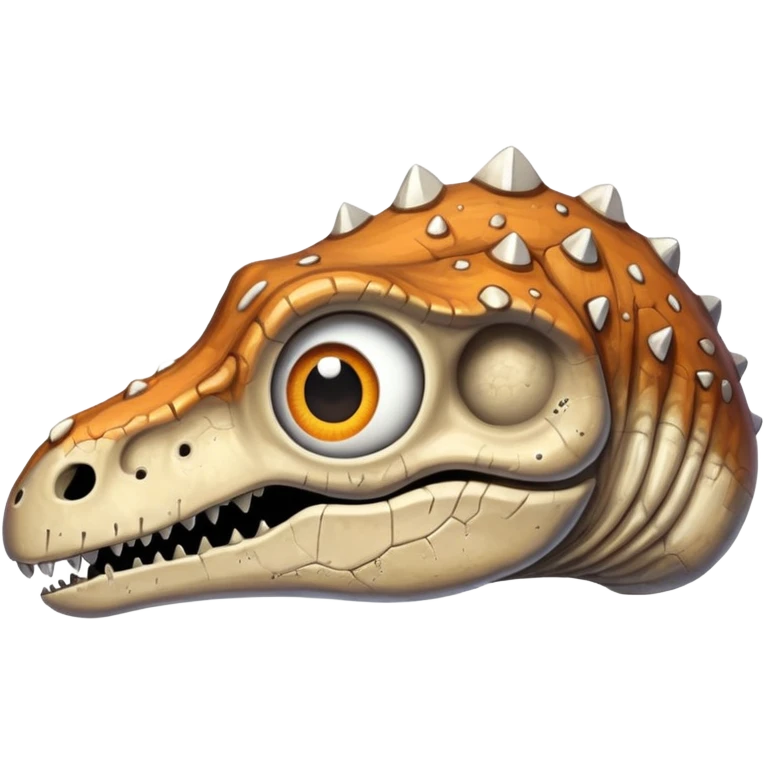 a dinosaur bone with eyes emoji