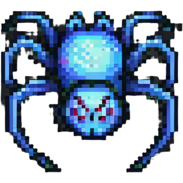 cute pixel art spider emoji