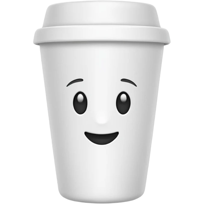 takeaway cup, no face emoji
