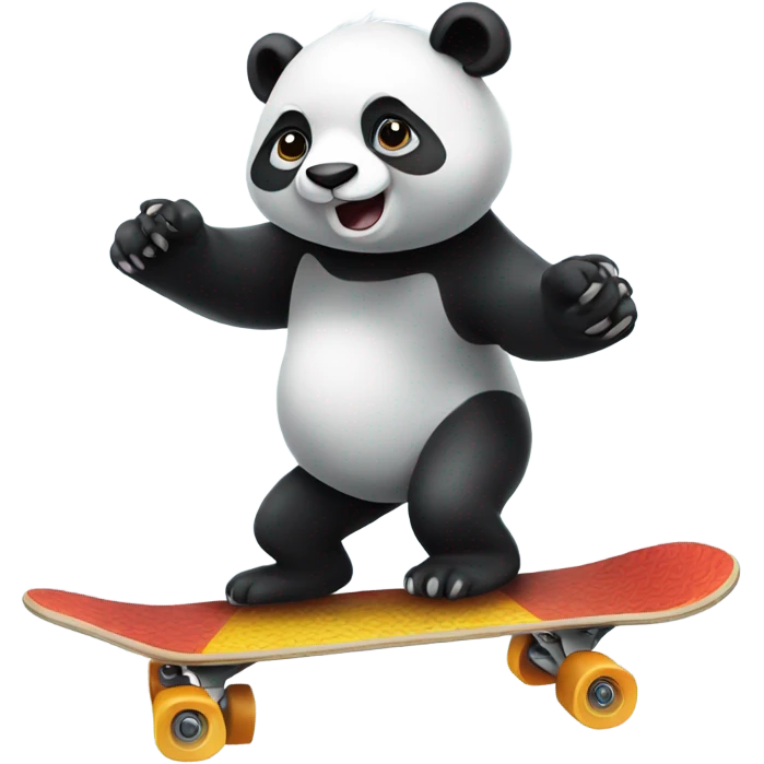 Panda on skateboard emoji