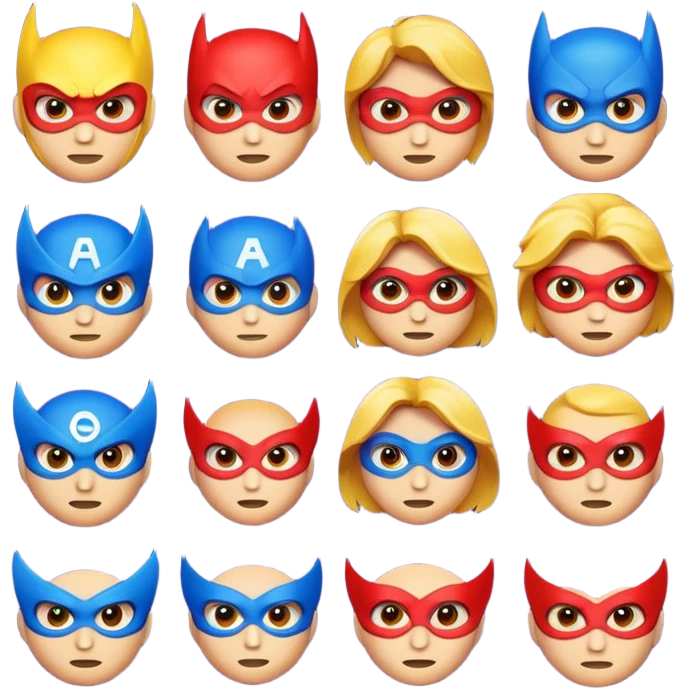 Generate super hero abstract emoji emoji