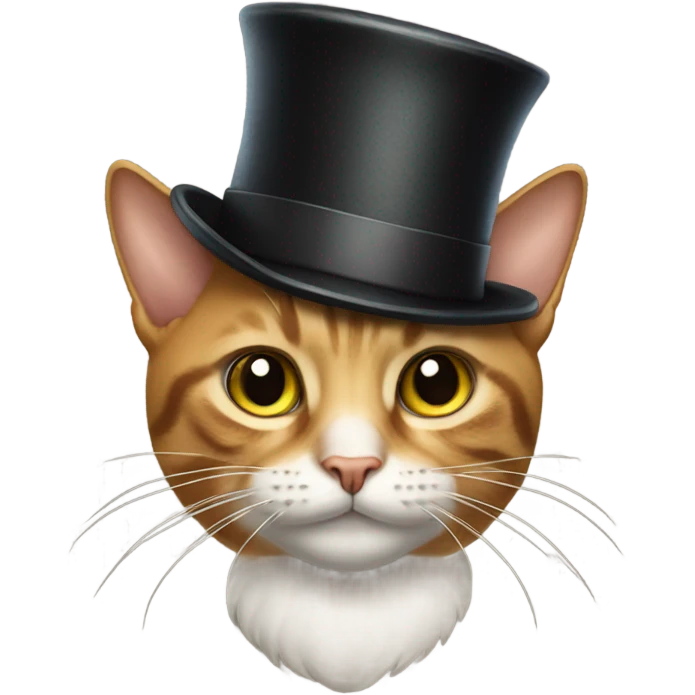 Cat with top hat emoji