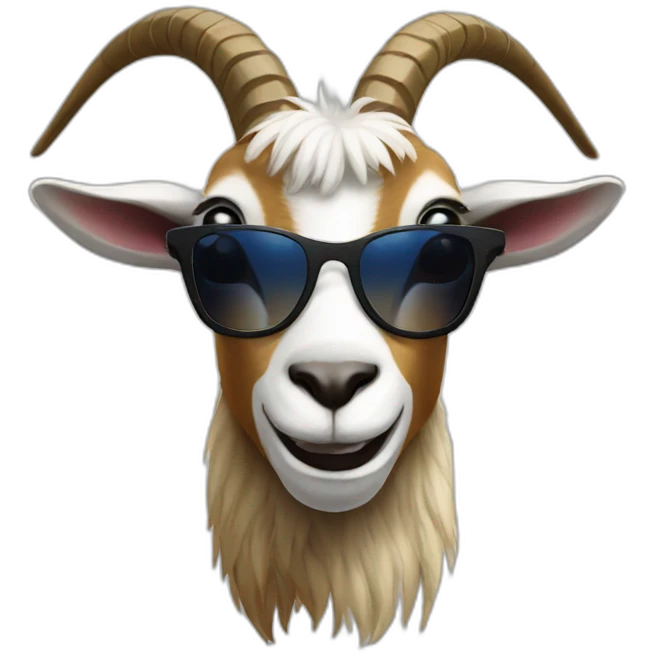 cool goat with sunglasses emoji