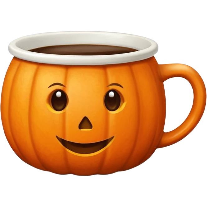 Pumpkin spice coffee cup emoji
