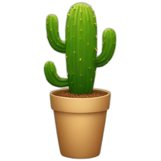 a cup shaped like a cactus emoji
