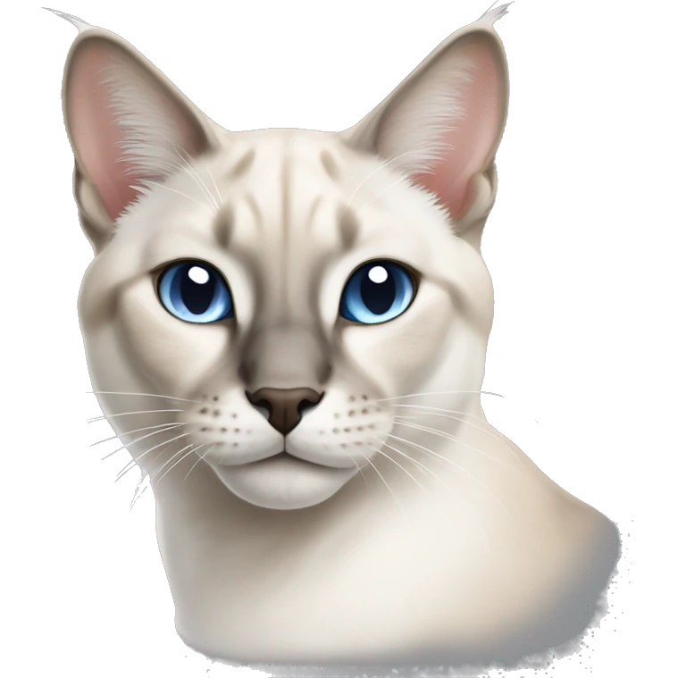 White lynx point Siamese cat  emoji