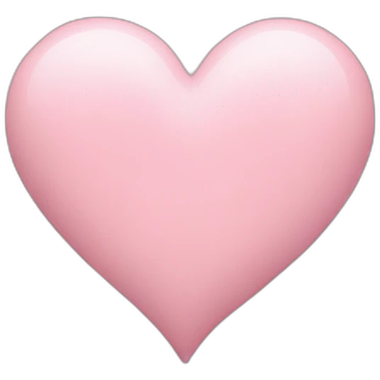 A pastel pink heart emoji