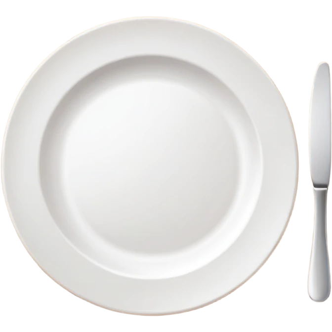 empty plate lying flat on table emoji