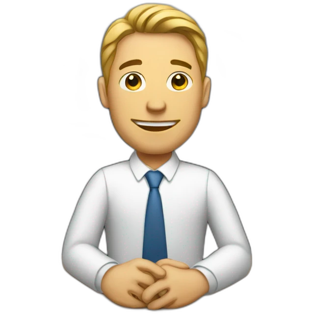office man at the table emoji