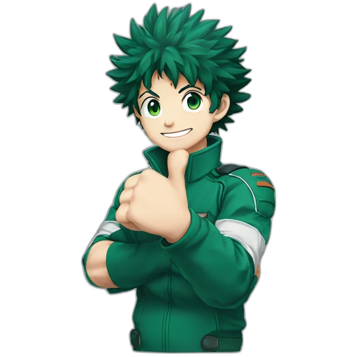 Izuku midoriya giving a thumbs up emoji