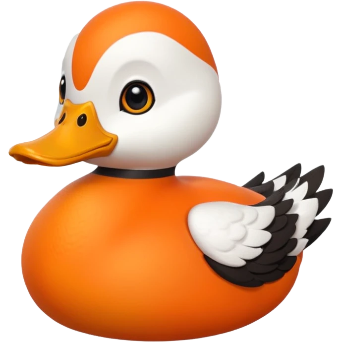 orange whit duck beak and black dot eyes cartoon style emoji