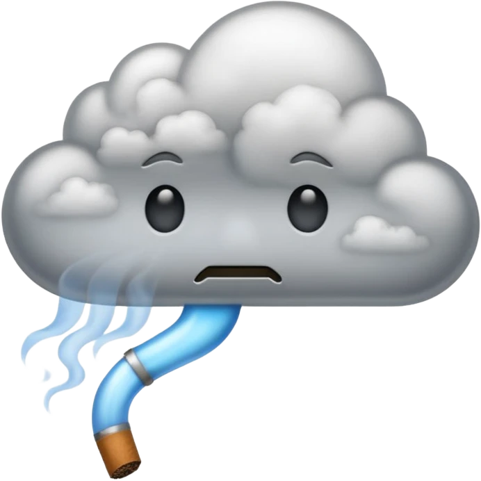 smoke coming out of a blunt emoji